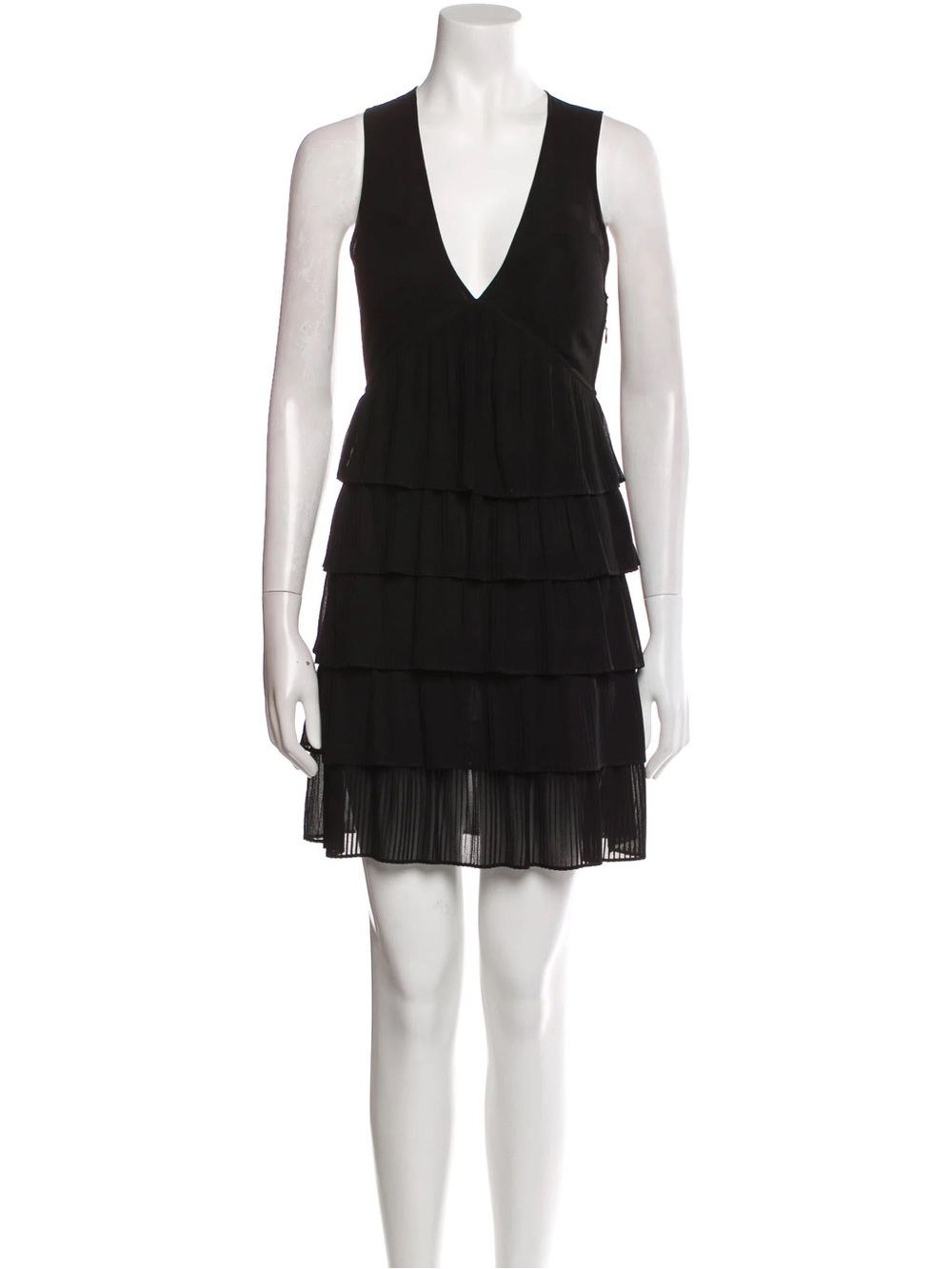The Kooples Black Tiered V-Neck Women's Dress